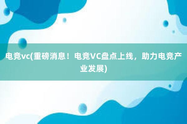 电竞vc(重磅消息！电竞VC盘点上线，助力电竞产业发展)