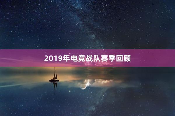 2019年电竞战队赛季回顾