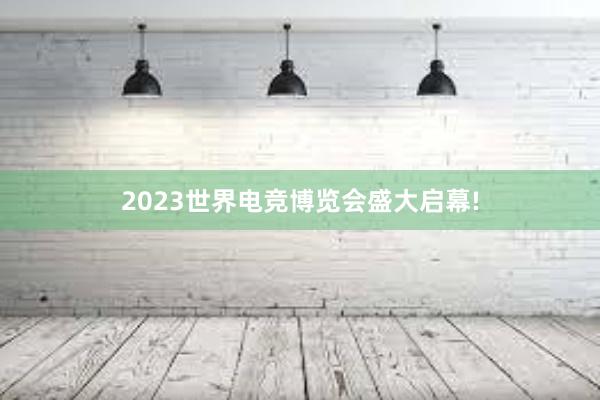 2023世界电竞博览会盛大启幕!