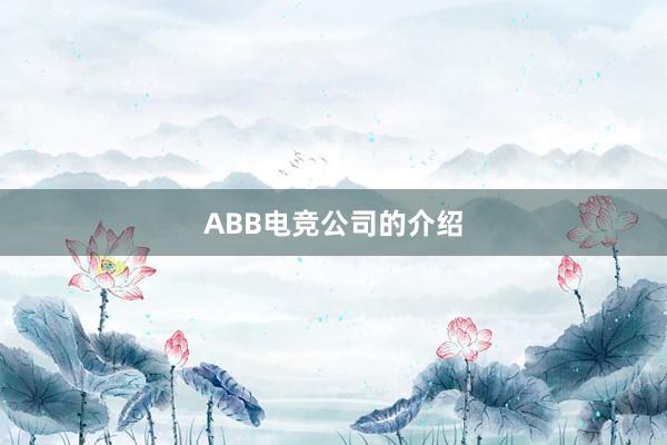 ABB电竞公司的介绍