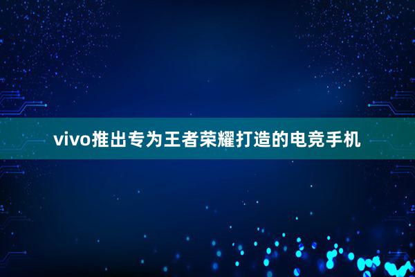 vivo推出专为王者荣耀打造的电竞手机