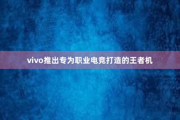 vivo推出专为职业电竞打造的王者机