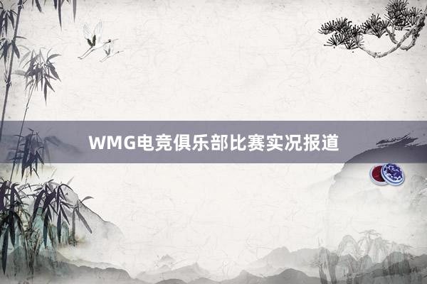 WMG电竞俱乐部比赛实况报道