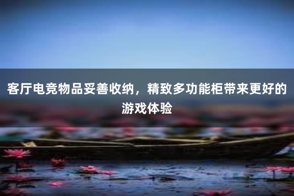 客厅电竞物品妥善收纳，精致多功能柜带来更好的游戏体验