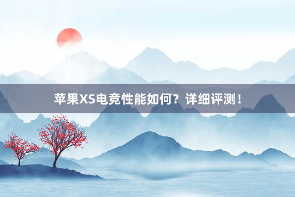 苹果XS电竞性能如何？详细评测！