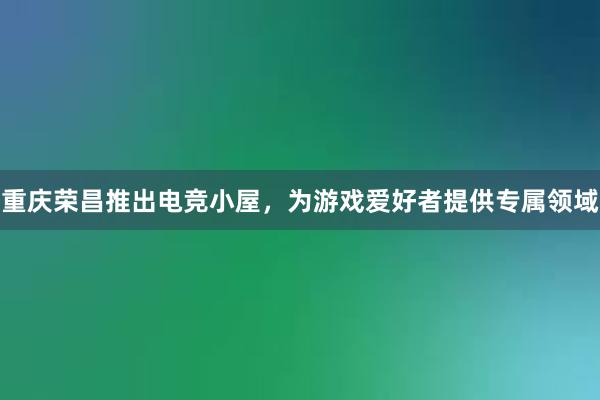 重庆荣昌推出电竞小屋，为游戏爱好者提供专属领域